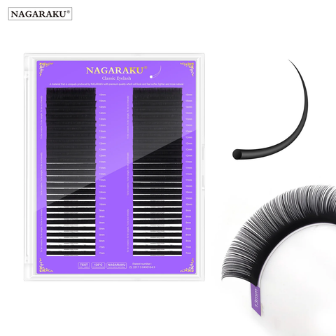 Pestañas individuales NAGARAKU Clásicas Mix — 54 líneas