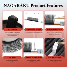 NAGARAKU Extensiones de pestañas 2D UU, 54 líneas, gran capacidad