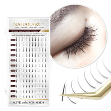 NAGARAKU Extensiones de pestañas espigas A-Shape / Black Spikes