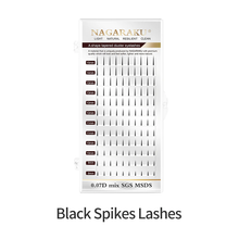 NAGARAKU Extensiones de pestañas espigas A-Shape / Black Spikes