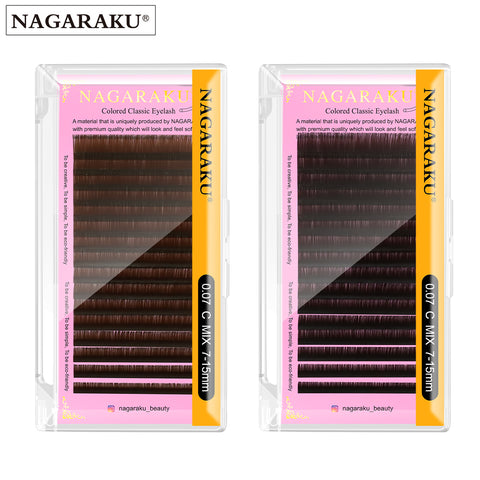 NAGARAKU Extensión de pestañas individual color café