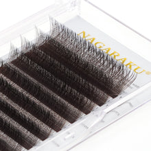 NAGARAKU Extensiones de pestañas color marrón 3D W