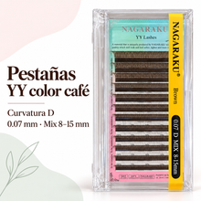 NAGARAKU Extensiones de pestañas individual YY BROWN