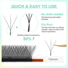 NAGARAKU Extensiones de pestañas 3D W, 54 filas, gran capacidad