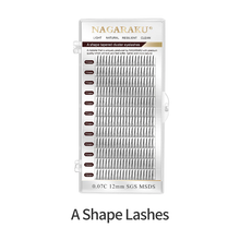 NAGARAKU Extensiones de pestañas espigas A-Shape / Black Spikes